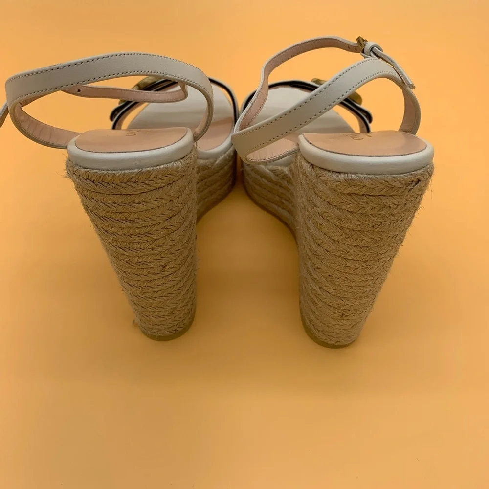 Gucci Lifford Double G Logo Espadrilles Sandals size 41.5